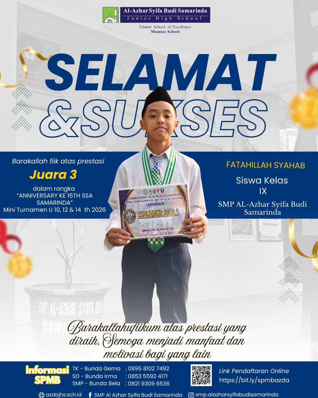 JUARA 3 - SSA MINI TURNAMEN U 10, 12 & 14